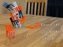 Stacking chair game - easy to print