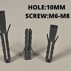 3D printer bestanden | 3MF | Heavy Duty Wall Plugs Anchors (10mm) | M6-M8 Screws