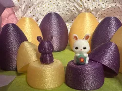 3D printer bestanden | 3MF | Nesting Easter Egg with Bunny Surprise