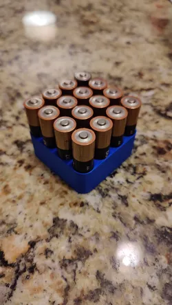 Compact AA Battery Holder – 16-Slot Organizer