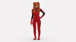 Cosplay girl in red 0011