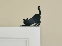 Fișiere pentru imprimante 3D | Fișier 3MF | The Cat Stretching at the Door Corner