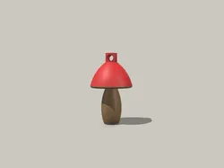 Mini Mushroom Keychain