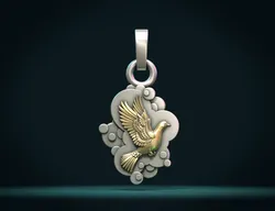 pigeon pendant 3D Print Model in Pendants 351480