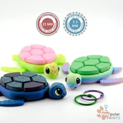 Sea Turtle, Multi-Clickers - Fidget Keychain [Private Use Only]