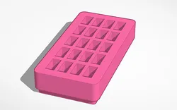 Simple, shallow, 1x2 Gridfinity LR44 battery holder