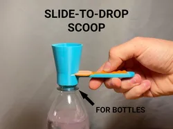 Slide-to-Drop Powder Scoop for Bottles