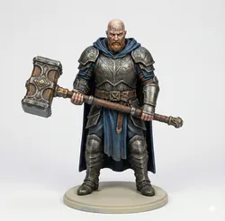 Tempest Cleric Miniature — Lightning Mace