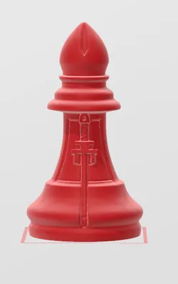Piezas de Ajedrez Inspiradas en una Galaxia Muy Lejana – Set Completo para Impresión 3D(Alfil)