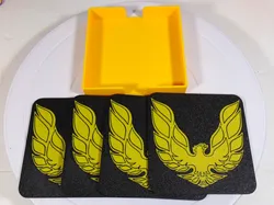 Trans-Am Firebird Coaster Set Square With Holder 100mm Pontiac Trans Am
