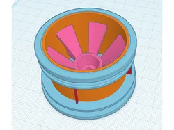 Wheel Hub for 1:18 RC Crawler Tyre