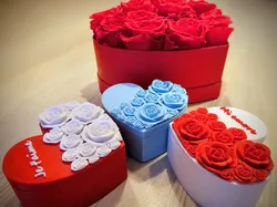 Customizable Heart Box with Roses (Jewelry & Gift Box). UPDATED!