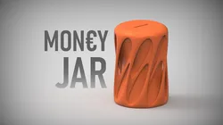 Money Jar with Twist-to-Open bottom plug
