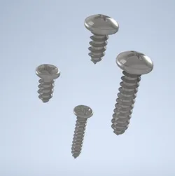 Self-tapping screws for plastic