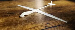 Stable glider V7a + Notch for rubber band launch (50m+ range)