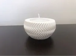 Wave star patern candle holder - Candelabro con patron ondulado