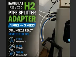 Adaptador de Soporte de Carrete de 3 Puertos para P2S, X2D, H2 - Modelo de impresión 3D gratuito