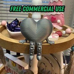 Articulated Heart Figure with Legs and Arms