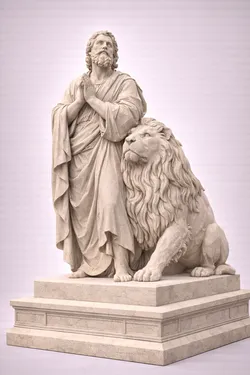 Daniel and the Lion Statue