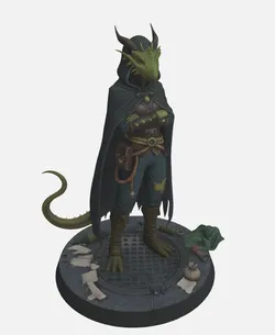 Female Dragonborn Rogue - DnD mini