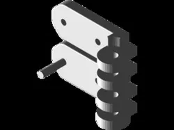 Hinge pair opens 180 degree