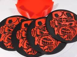 Iron Maiden Eddie Coaster Set Aces High Tribute 100mm