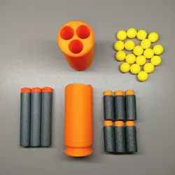 Silly Shell --- 6x Short Darts --- Airtight Barrels (3x2 Short Darts / 18x Foam Balls)