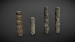 Broken Medieval column set
