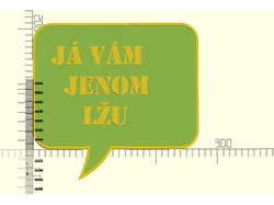 Cedulka Já Vám jenom lžu.