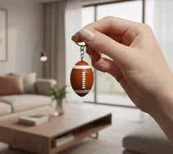Football keychain pill container