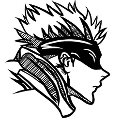 Blindfolded Sorcerer Silhouette — DXF for Laser Cutting