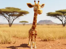 Funny Cartoon Giraffe