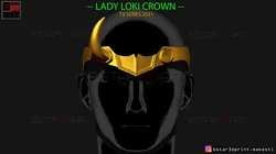 lady loki crown - loki variant - sylvie laufeydottir 3d print model 3D Print Model in Toys 353474