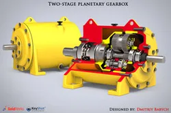 Two-stage planetary gearbox