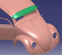 Chopped Roof Beetle Visor
