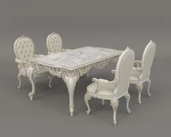 european style dinning table chair set 4