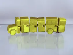 Flexi School Bus Car – Articulated 3D Printable Toy - Flex - Flexy