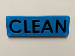 Magnetic dishwasher sign (clean/dirty)