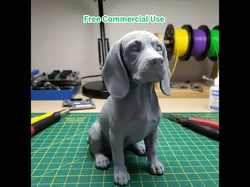 Realistic Beagle Sitting Dog Statue