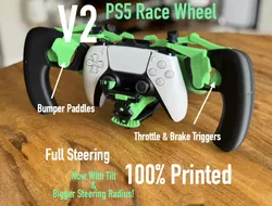 V2 - PS5 Controller Racing Wheel 100% 3D printed