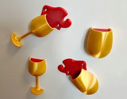 Wineglass Fridge Magnets: Love is Blind
