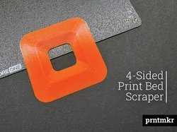 4-sided print bed scraper - lasts 4x longer