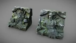 Capital weathered stone - Armor and Trophea
