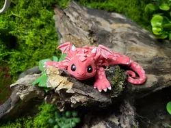 Cute Flexi Valentine Dragon – Cute Heart-Scale Dragon STL