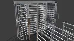 Double full height turnstile (low poly)