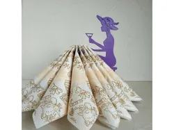 Napkin holder Lady in a cafe