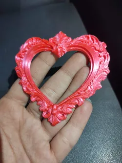 Ornate Vintage Heart Frame With Floral Scroll Border