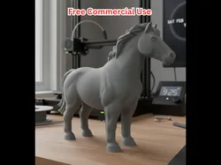 Semi-Realistic Horse Statue
