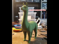 Semi-Realistic Llama Statue