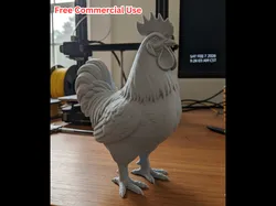 Semi-Realistic Rooster Statue